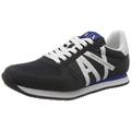 Armani Exchange Micro Suede Multicolor Sneakers, Sneaker Men's, Blue (Navy Optic White), 11 UK (45 EU)