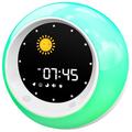 I·CODE Sun & Moon Rise Kids Alarm Clock, Children's Sleep Trainer, Sleep Sound Machine, Wake Up Light & Night Light, Teach Kids Day & Night