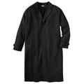 Men's Big & Tall Wool-Blend Long Overcoat by KingSize in Black (Size 3XL)