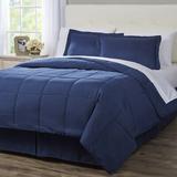 Andover Mills™ Mirabal Microfiber 8 Piece Bedding Set Polyester/Polyfill/Microfiber in Blue/Navy | Full Comforter + 7 Additional Pieces | Wayfair