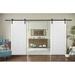 Barn Door - SARTODOORS Quadro Paneled Wood Barn Doors w/ Installation Hardware Kit Wood in White | 84 H x 36 W in | Wayfair 4115DB-WS-3684