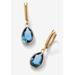 Gold over Sterling Silver Drop EarringsPear Cut Simulated Birthstones by PalmBeach Jewelry in March