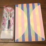 Anthropologie Office | Anthropologie Journal And Pens | Color: Blue/Pink | Size: Os