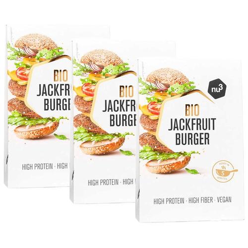 3x nu3 Bio Jackfruit Burger 3x180 g Set