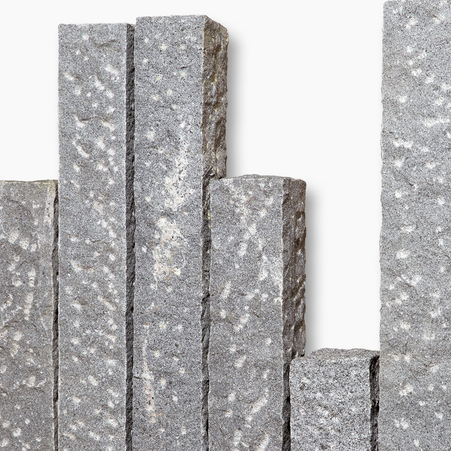 Seltra Natursteine Palisaden GALA RUSTIQUE Granit anthrazit Herkunft China, 12x12 cm, 50 cm Image