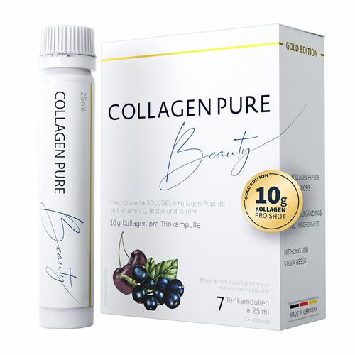 Collagen Pure Beauty 10 g Kollagen hochdos.Gold 7x25 ml Trinkampullen