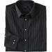 Men's Big & Tall KS Signature Wrinkle-Free Long-Sleeve Dress Shirt by KS Signature in Black Stripe (Size 18 1/2 33/4)