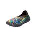 Extra Wide Width Women's CV Sport Ria Slip On Sneaker by Comfortview in Black Multi (Size 9 WW)