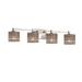 Justice Design Group Wire Glass 33 Inch 4 Light Bath Vanity Light - WGL-8424-30-GRCB-NCKL