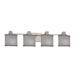 Justice Design Group Textile 35 Inch 4 Light Bath Vanity Light - FAB-8474-30-GRAY-NCKL-LED4-2800