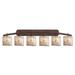 Justice Design Group Alabaster Rocks! 56 Inch 6 Light Bath Vanity Light - ALR-8596-30-DBRZ