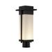 Justice Design Group Fusion 18 Inch Tall LED Outdoor Post Lamp - FSN-7542W-OPAL-MBLK