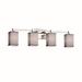 Justice Design Group Textile 31 Inch 4 Light Bath Vanity Light - FAB-8424-15-GRAY-CROM