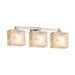 Justice Design Group Alabaster Rocks! 23 Inch 3 Light Bath Vanity Light - ALR-8433-55-NCKL