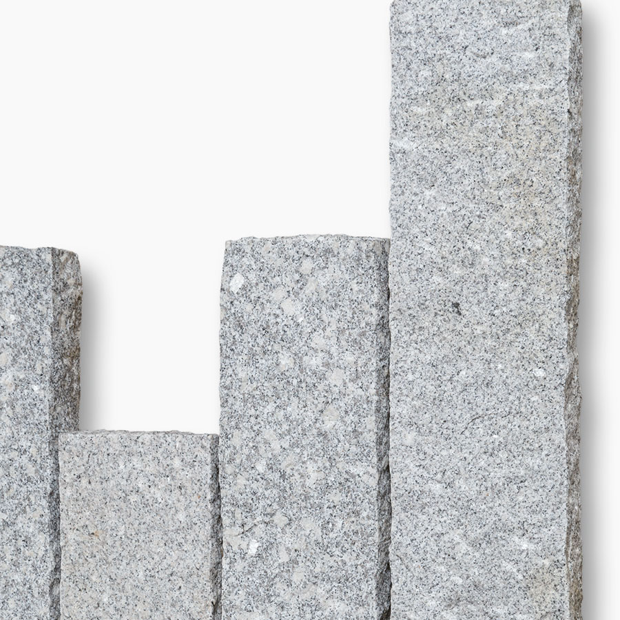 Seltra Natursteine Palisaden BRAVO RUSTIQUE Granit edelgrau Herkunft China, 8x20 cm, 100 cm Image