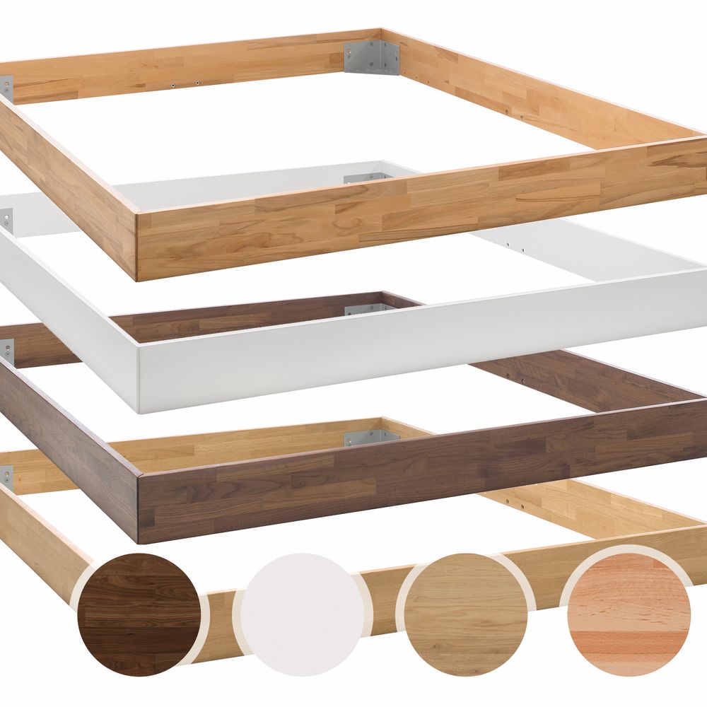 Hasena Moderno Massivholz Bettrahmen Trento 16 180x200 cm / Kernbuche natur, geölt