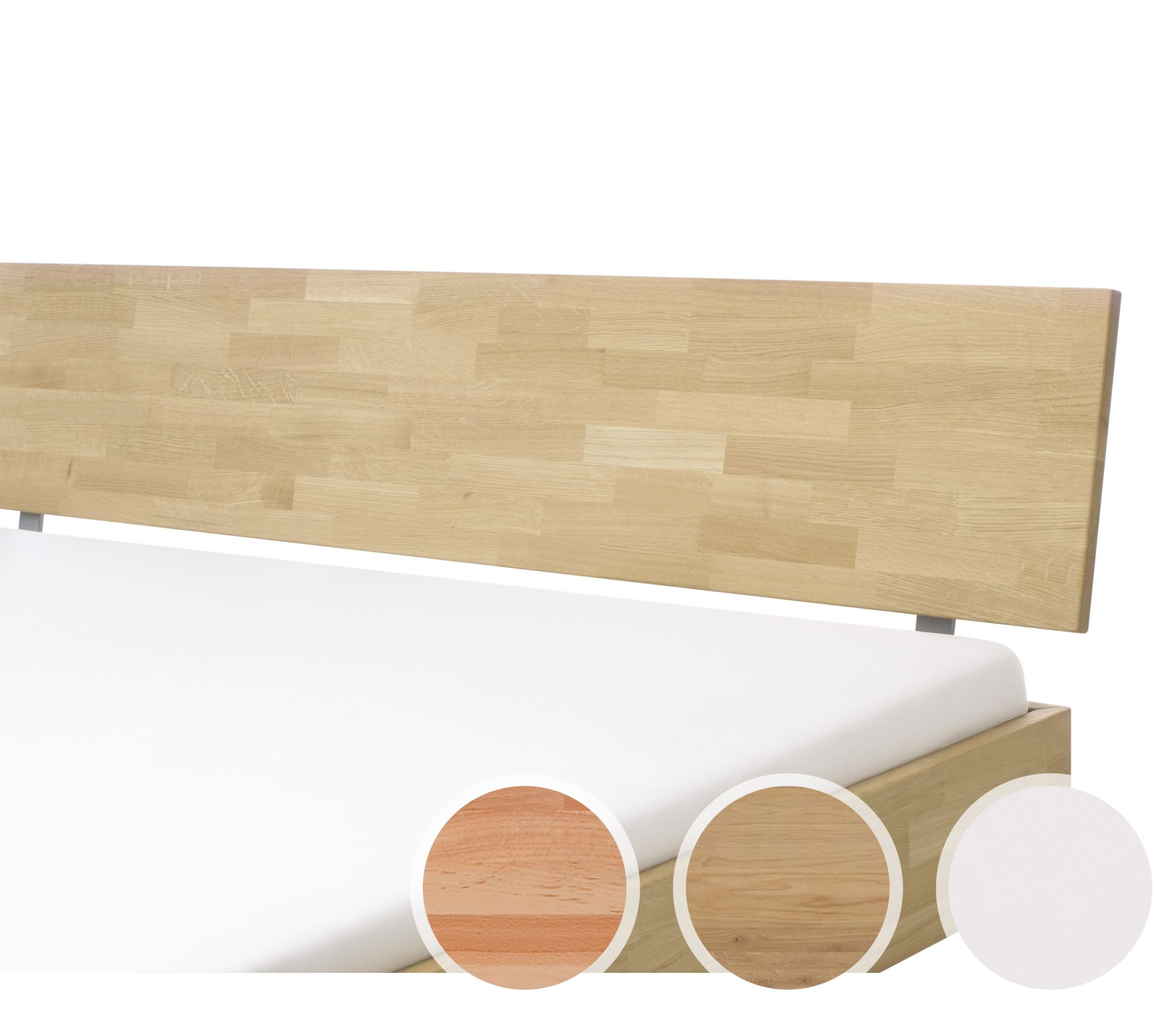 Hasena Pronto Massivholz-Bett Trento Nelo/Pella 90x200 cm / Kernbuche natur, geölt