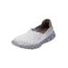 Extra Wide Width Women's CV Sport Ria Slip On Sneaker by Comfortview in Silver Grey (Size 9 WW)