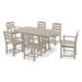 POLYWOOD® La Casa Café 7-Piece Outdoor Dining Set Plastic in White/Brown | Wayfair PWS131-1-SA