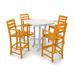 POLYWOOD® La Casa Café 5-Piece Bar Set Plastic in Orange/White | Outdoor Furniture | Wayfair PWS172-1-10329