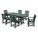 POLYWOOD® Traditional Garden 7-Piece Outdoor Dining Set Plastic in Green | Wayfair PWS133-1-GR