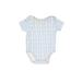 First Impressions Short Sleeve Onesie: Blue Bottoms - Size 3 Month