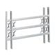 Relaxdays Burglary Protection Window Grille Pull-Out Galvanized Steel Security Bars, Metal, Grey