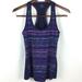 Athleta Tops | Athleta Retreat Print Chi Racer Back Tank Xs | Color: Blue/Purple/Tan/White | Size: Xs