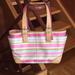 Coach Bags | Authentic Coach Leather Heritage Stripe Diaper Bag | Color: Pink/Tan | Size: Os