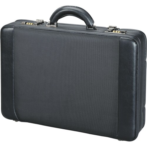 Jüscha Alassio Laptop Attachékoffer MODICA mit herausnehmbarer Laptoptasche schwarz Nylon/Lederimitat 45039