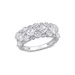 Belk & Co 3.62 Ct. T.w. Lab Created Moissanite And 1/10 Ct. T.w. Diamond Cluster Ring In 10K White Gold, 8