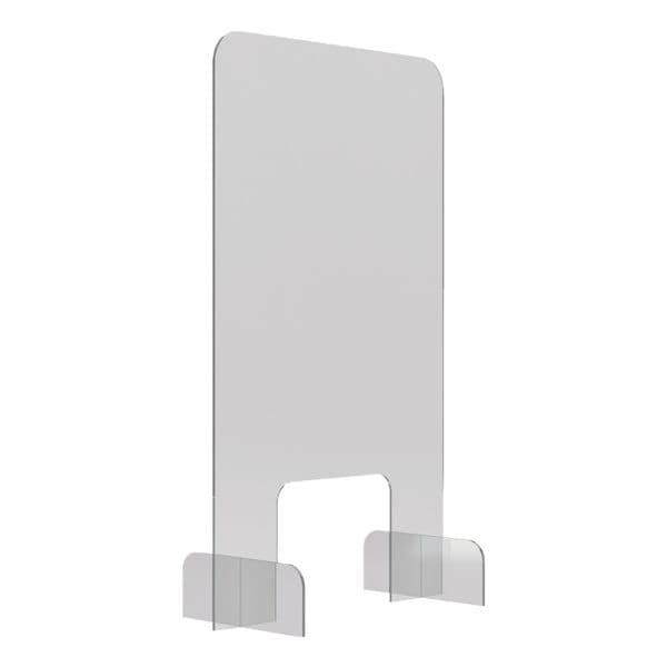 Magnetoplan Nies- und Spuckschutz rahmenloser Thekenaufsatz Acrylglas 50 x 24,6 x 85 cm transparent, 50x85x24.6 cm Image