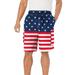 Men's Big & Tall KS Island™ Printed Cargo Swim Trunks by KS Island in Stars And Stripes (Size 4XL)