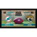 Miami Dolphins vs. Jacksonville Jaguars Framed 10" x 20" House Divided Football Collage
