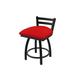 Holland Bar Stool Jackie 18" Tall Metal Vanity Stool Faux Leather/Upholstered/Leather/Metal in Red/Black/Brown | 31 H x 17 W x 17 D in | Wayfair