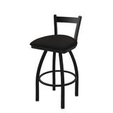 Holland Bar Stool 821 Catalina Low Back Swivel Bar Stool Upholstered/Metal in Blue/Black/Brown | 34 H x 18 W x 18 D in | Wayfair 82125BW003