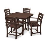 POLYWOOD® La Casa Café 5-Piece Farmhouse Trestle Arm Chair Outdoor Dining Set Plastic | Wayfair PWS437-1-MA