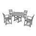 Trex Outdoor Monterey Bay 5-Piece Round Dining Set Plastic in Gray | Wayfair TXS101-1-SS