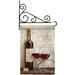 Breeze Decor Wine in Paris - Impressions Decorative 2-Sided Polyester 19 x 13 in. Flag Set in Gray | 18.5 H x 13 W x 1 D in | Wayfair