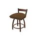 Holland Bar Stool Catalina 18" Low Back Vanity Stool Faux Leather/Upholstered/Leather in Black/Brown | 28 H x 17 W x 17 D in | Wayfair 82118BZ026