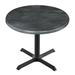 Holland Bar Stool Bar Outdoor Table Metal in Black/Brown | 30 H x 30 W x 30 D in | Wayfair OD211-3030BWOD30RBlkStl