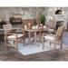 POLYWOOD® Signature 5-Piece Round Outdoor Dining Set w/ Trestle Legs Plastic in Gray | Wayfair PWS334-1-GY
