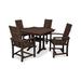 POLYWOOD® Modern Adirondack 5-Piece Farmhouse Trestle Outdoor Dining Set Plastic | 29 H x 37 W x 37 D in | Wayfair PWS331-1-MA