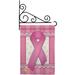 Breeze Decor Support a Cure - Impressions Decorative 2-Sided Polyester 19 x 13 in. Flag Set in Gray/Pink | 18.5 H x 13 W x 1 D in | Wayfair