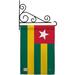 Breeze Decor Togo 2-Sided Polyester 19 x 13 in. Flag Set in Green/Red/Yellow | 18.5 H x 13 W x 1 D in | Wayfair BD-CY-GS-108303-IP-BO-03-D-US15-BD