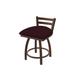 Holland Bar Stool Jackie 18" Tall Metal Vanity Stool Faux Leather/Upholstered/Leather/Metal in Brown | 31 H x 17 W x 17 D in | Wayfair 41118BZ005