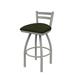 Holland Bar Stool 411 Jackie Low Back Swivel Bar & Counter Stool Upholstered/Metal in Gray | 34 H x 18 W x 18 D in | Wayfair 41130AN010