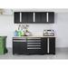 NewAge Products Pro Series 12 Piece Garage Storage Cabinet Set, Stainless Steel in Black | 84.75 H x 156 W x 24 D in | Wayfair 64111