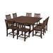 POLYWOOD® Traditional Garden 9-Piece Farmhouse Trestle Outdoor Dining Set Plastic | Wayfair PWS433-1-MA