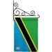 Breeze Decor Tanzania 2-Sided Polyester 19 x 13 in. Flag Set in Black/Blue/Green | 18.5 H x 13 W in | Wayfair BD-CY-GS-108363-IP-BO-03-D-US15-BD